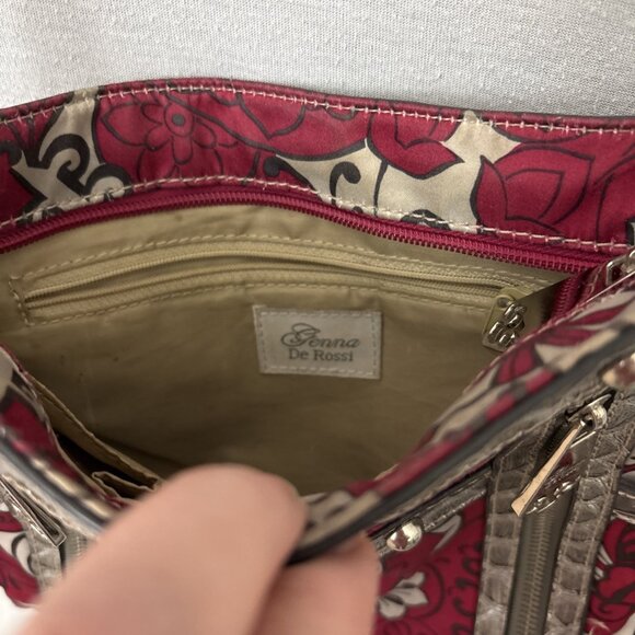 Genna De Rossi Faux Leather Snakeskin Metallic Gray Pink Boho Metal Punk Retro - Picture 9 of 16